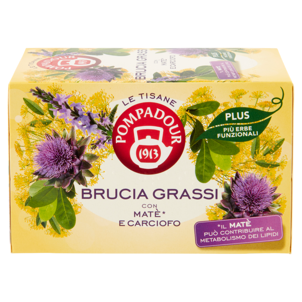 Pompadour Le Tisane Plus Brucia Grassi con Matè* e Carciofo 18 x 2,2 g