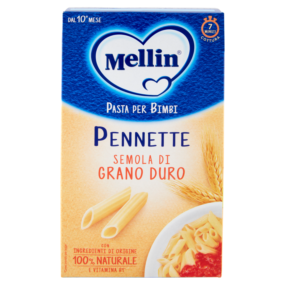 Mellin Pasta per Bimbi Pennette Semola di Grano Duro 280 g