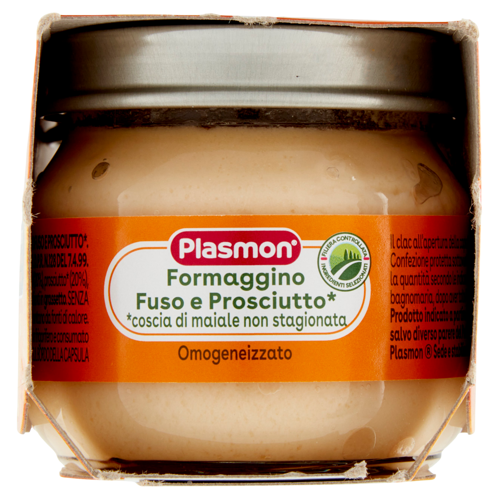 Plasmon Omogeneizzato Formaggino fuso e Prosciutto* 2 x 80 g