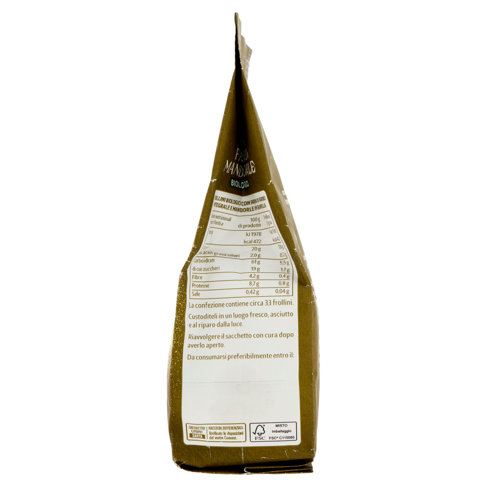 Libera Terra il giusto gusto del grano Frollini Farro e Mandorle Biologici 300 g