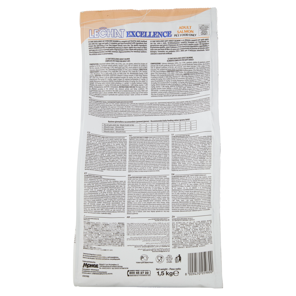LeChat Excellence Adult Salmone 1,5 kg