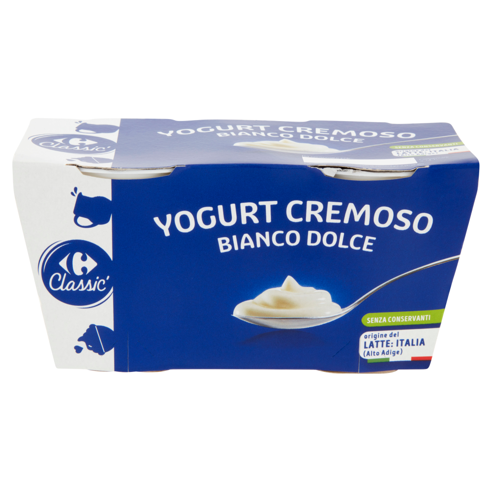 Carrefour Classic Yogurt Cremoso Bianco Dolce 2 x 125 g