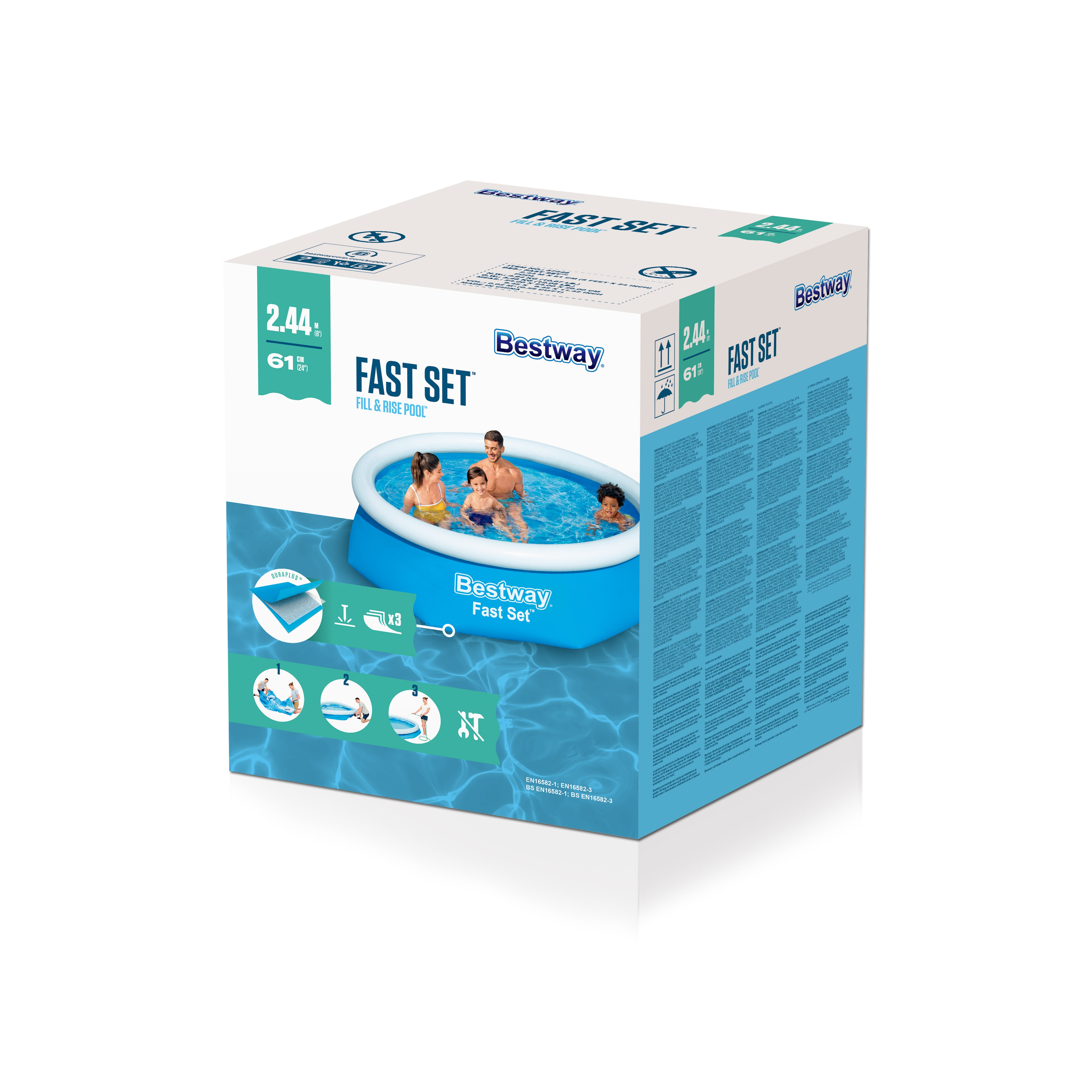 Bestway Fast Set Piscina Autoportante Rotonda mis. 244xh61 cm