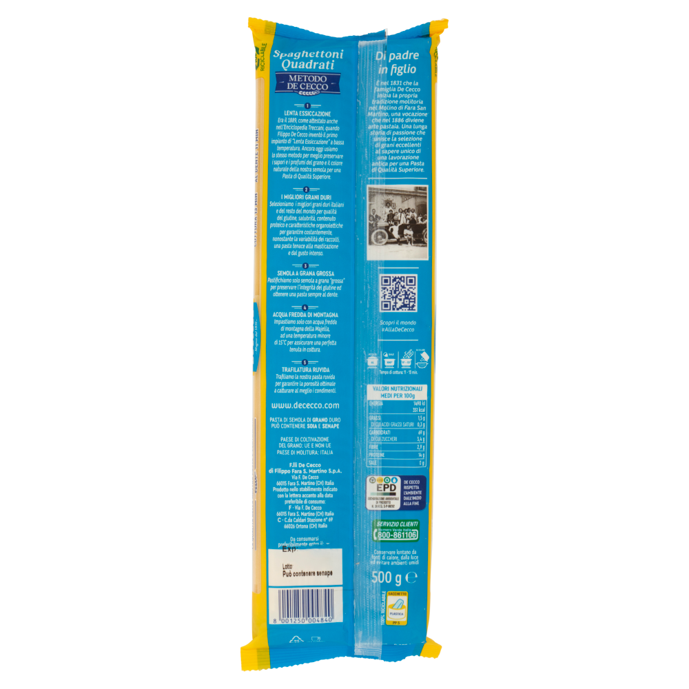 De Cecco Spaghettoni Quadrati n°413 500 g