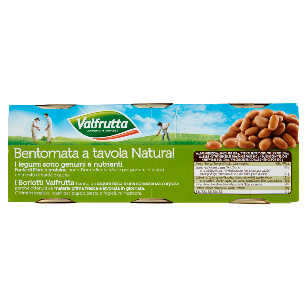 Valfrutta Borlotti italiani 3 x 400 g