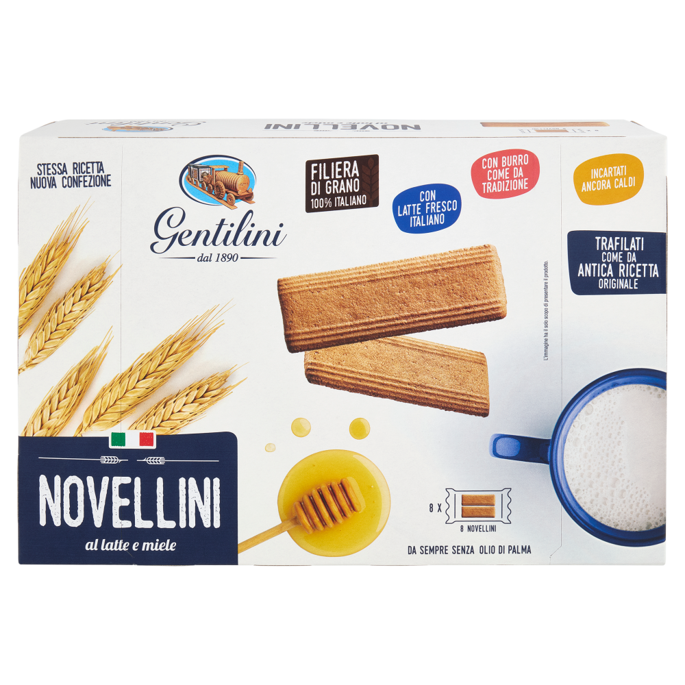 Gentilini Novellini al latte e miele 8 x 60 g