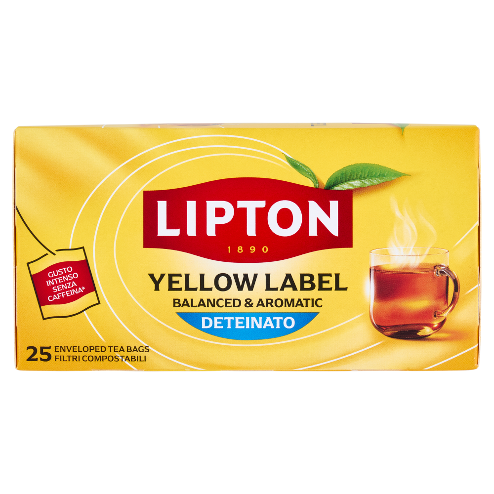 Lipton Yellow Label Deteinato 25 Filtri 37,5 g