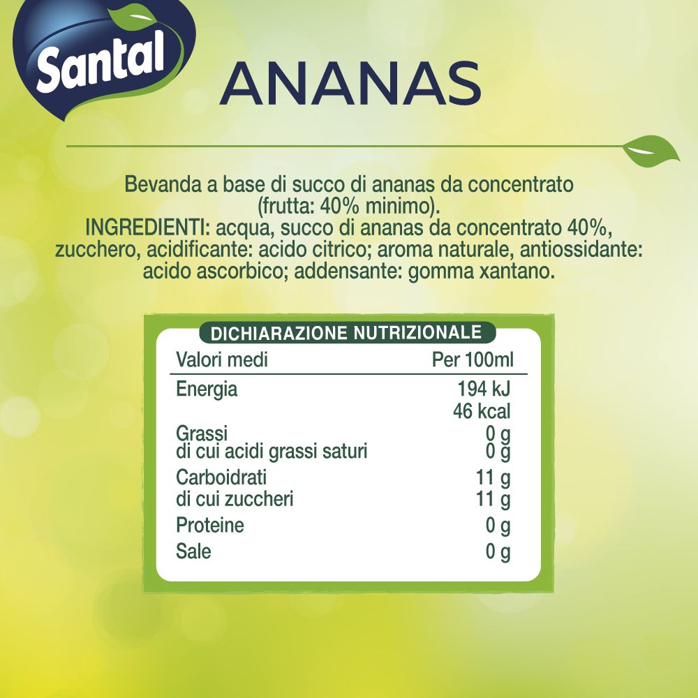 Santal Succo di Frutta Ananas 1000 ml