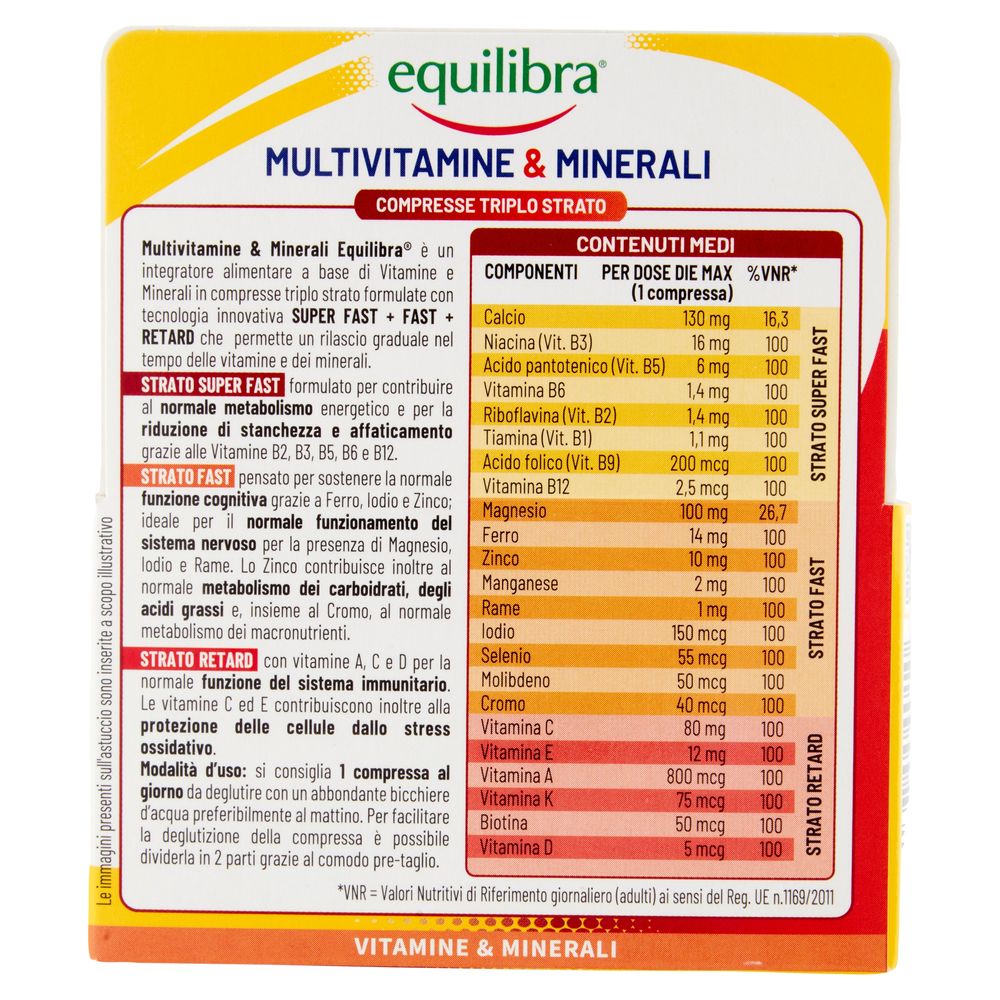 Equilibra Multivitamine e Minerali Compresse Triplo Strato 30 x 1,35 g