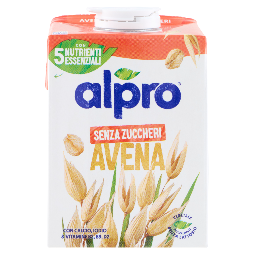 ALPRO Senza Zuccheri Avena, Bevanda 100% Vegetale, Basso Contenuto di grassi, Senza Lattosio, 500ml