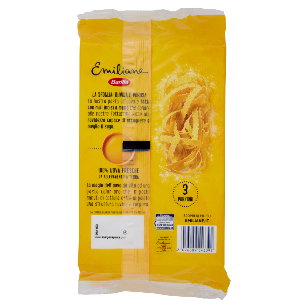 Barilla Emiliane Fettuccine Ricce Pasta all'Uovo 250 g