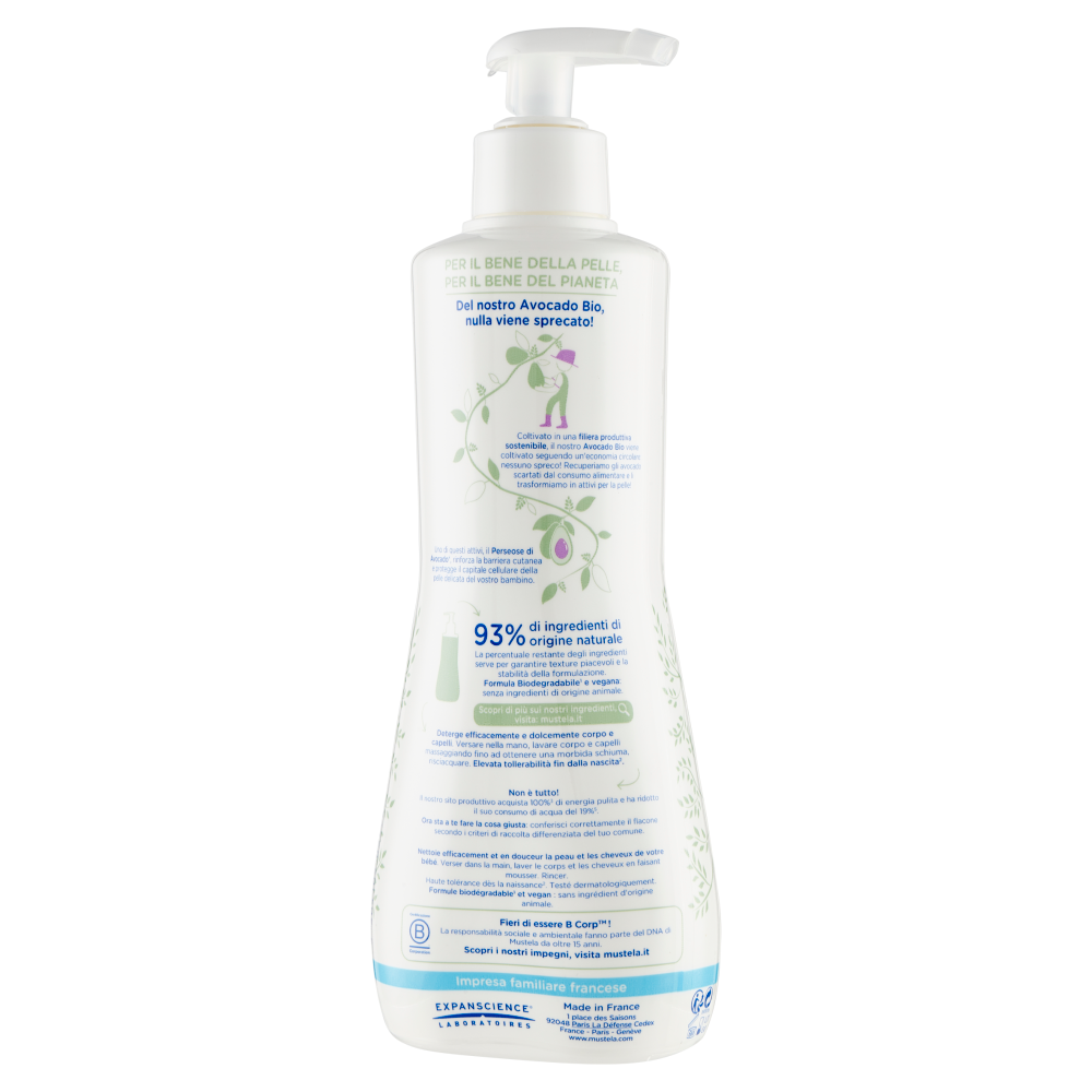 Mustela bébé Detergente Delicato Corpo e capelli 500 mL