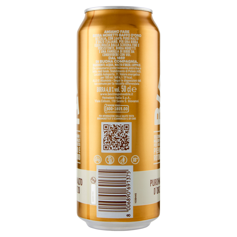 Birra Moretti Baffo d'Oro 50 cl