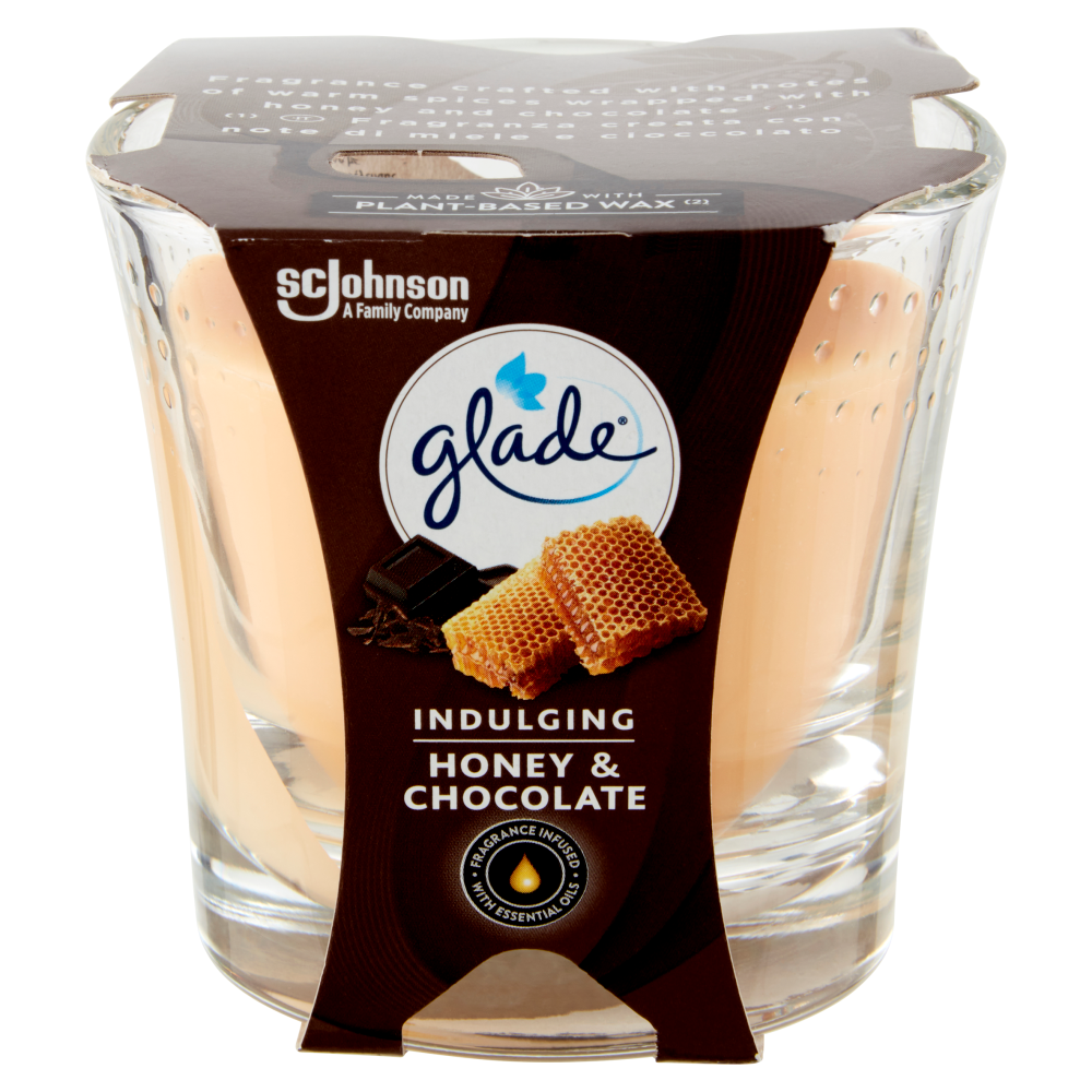 Glade&reg; Candela profumata, fragranza Honey & Chocolate, 129g