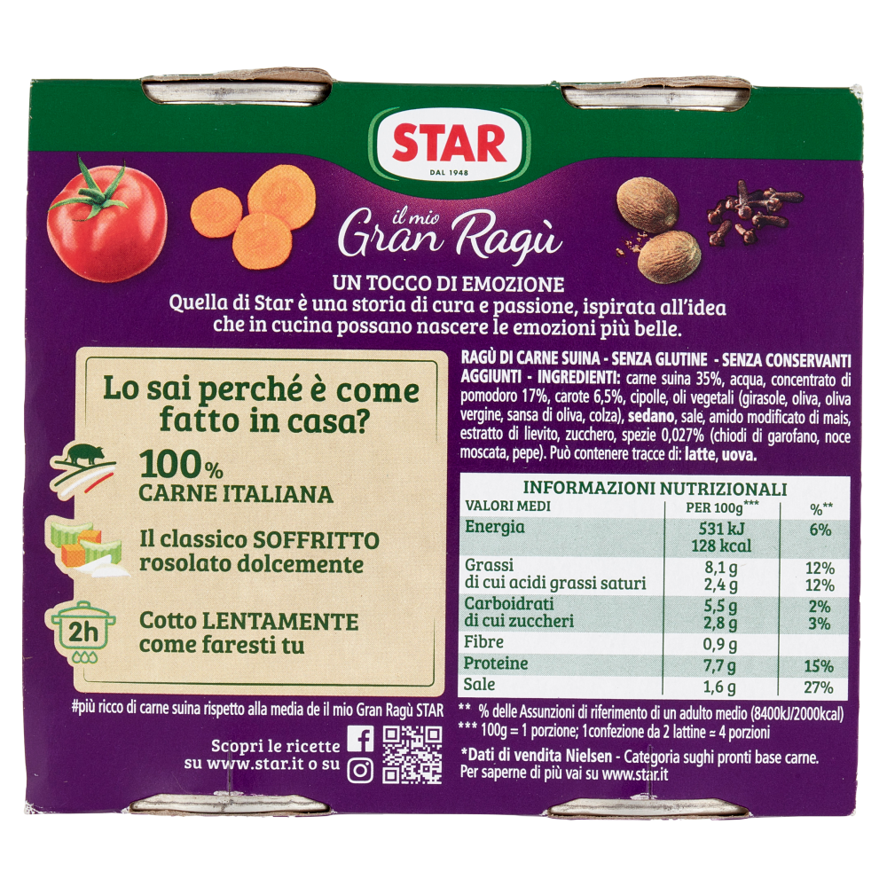 Star il mio Gran Ragù Extra Gusto 2 x 180 g