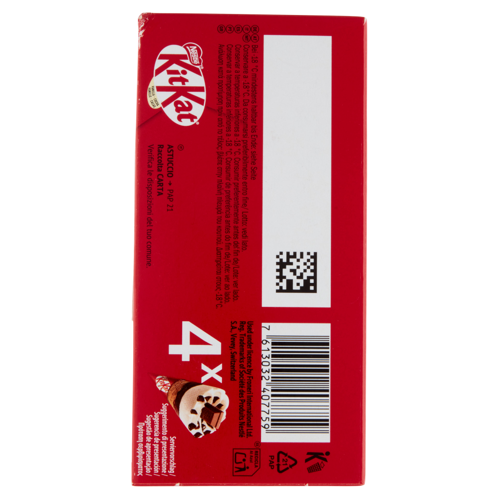 KITKAT® Cono alla Vaniglia 4 x 63,3 g