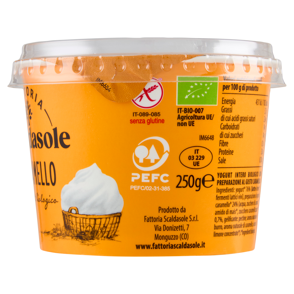 Fattoria Scaldasole Caramello yogurt biologico 250 g