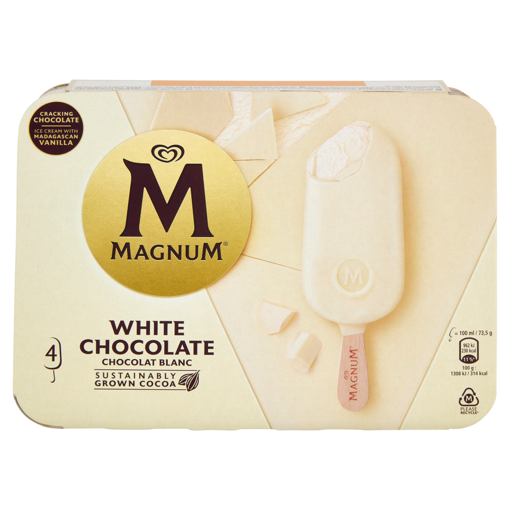 Magnum White Chocolate 4 gelati 294 g