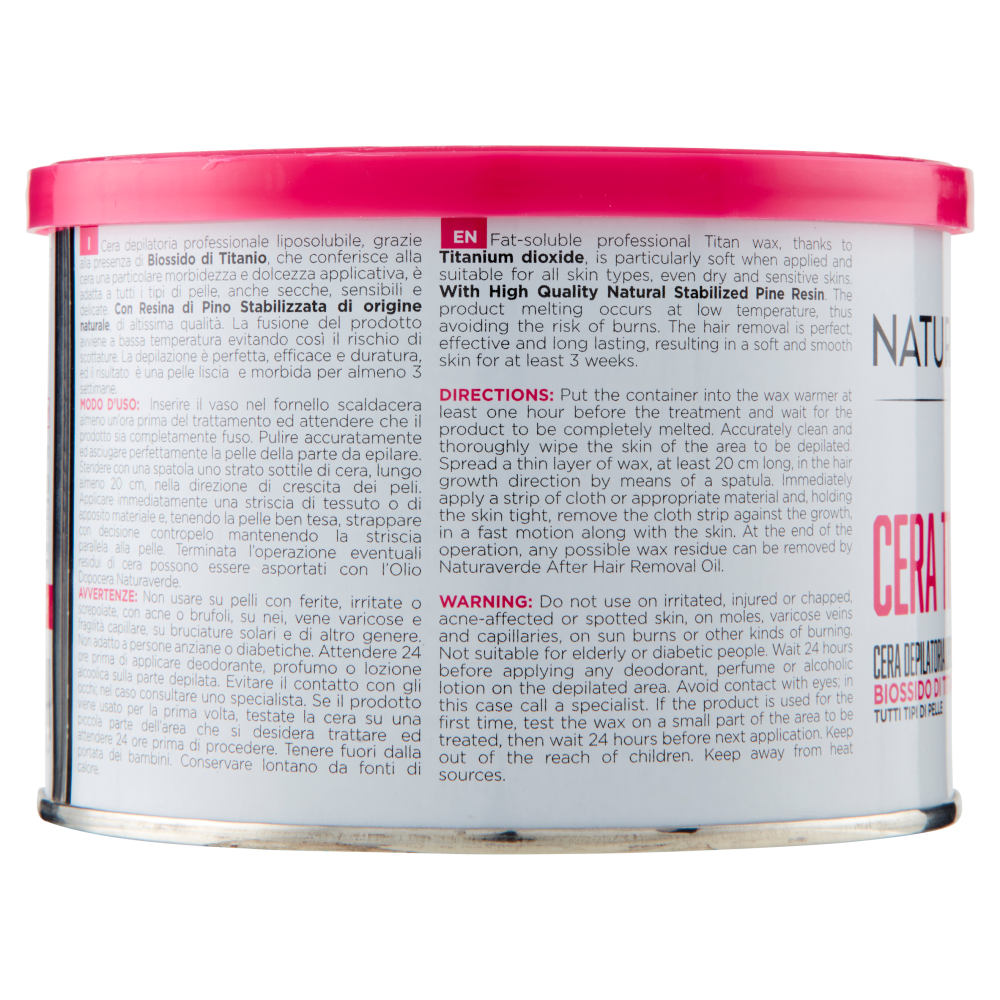 Naturaverde Pro Cera Titanio Cera Depilatoria Liposolubile 400 ml
