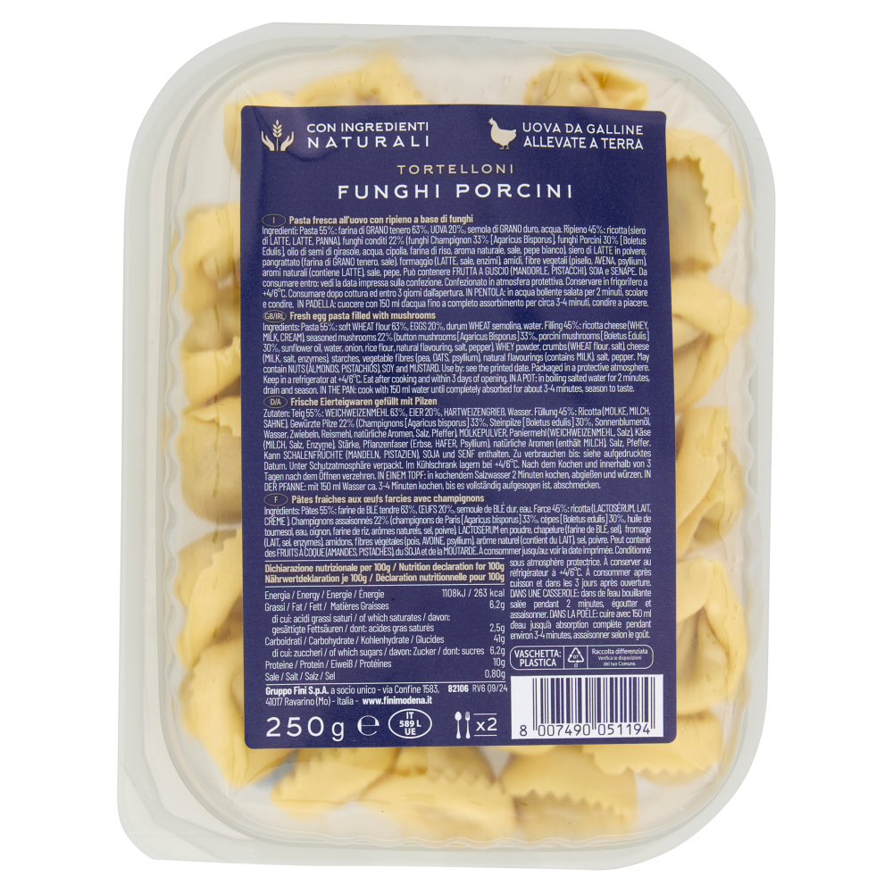 Fini Antica Bottega Tortelloni Funghi Porcini 250 g