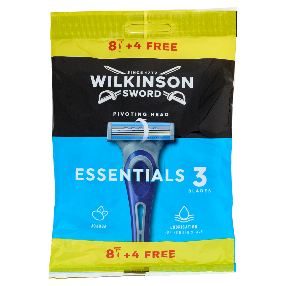 Wilkinson Sword Rasoio usa&getta Essentials 3 8+4