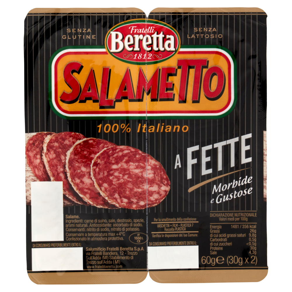 Fratelli Beretta Salametto a Fette 2 x 30 g
