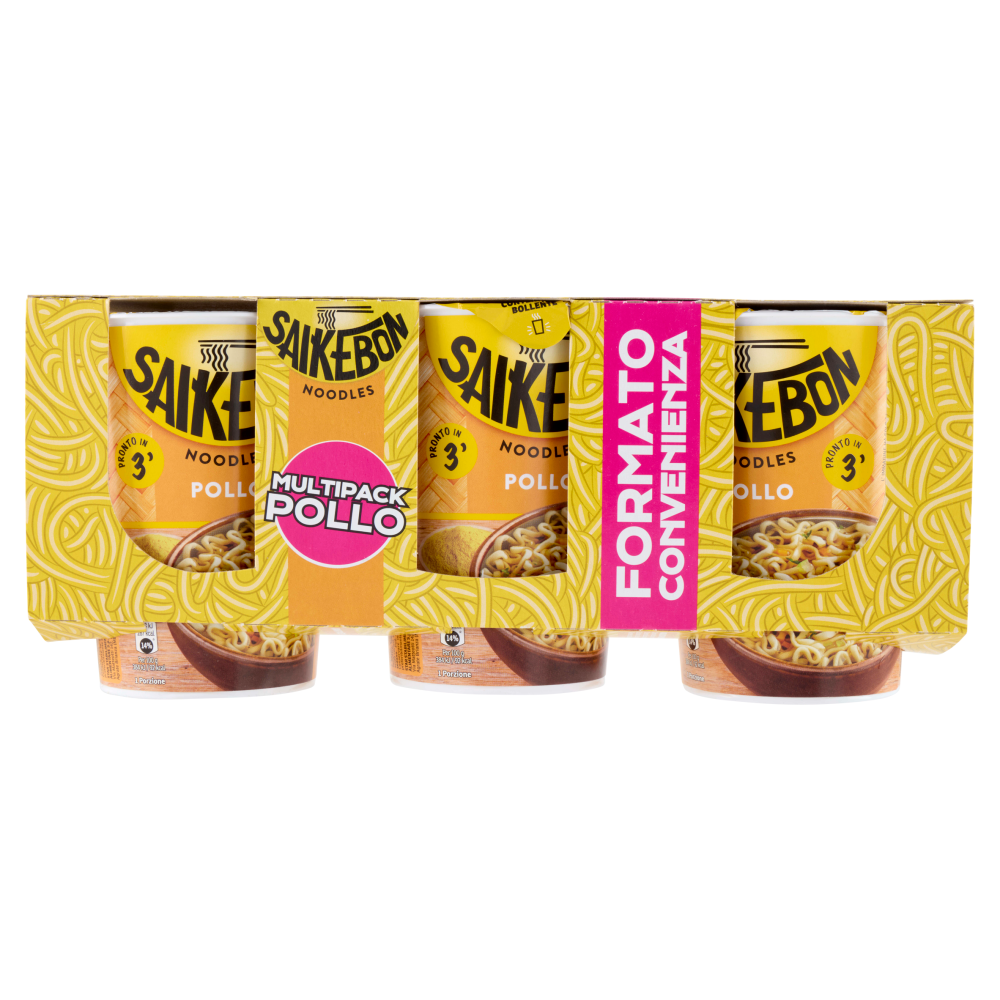 Saikebon Noodles Multipack Pollo 3 x 60 g