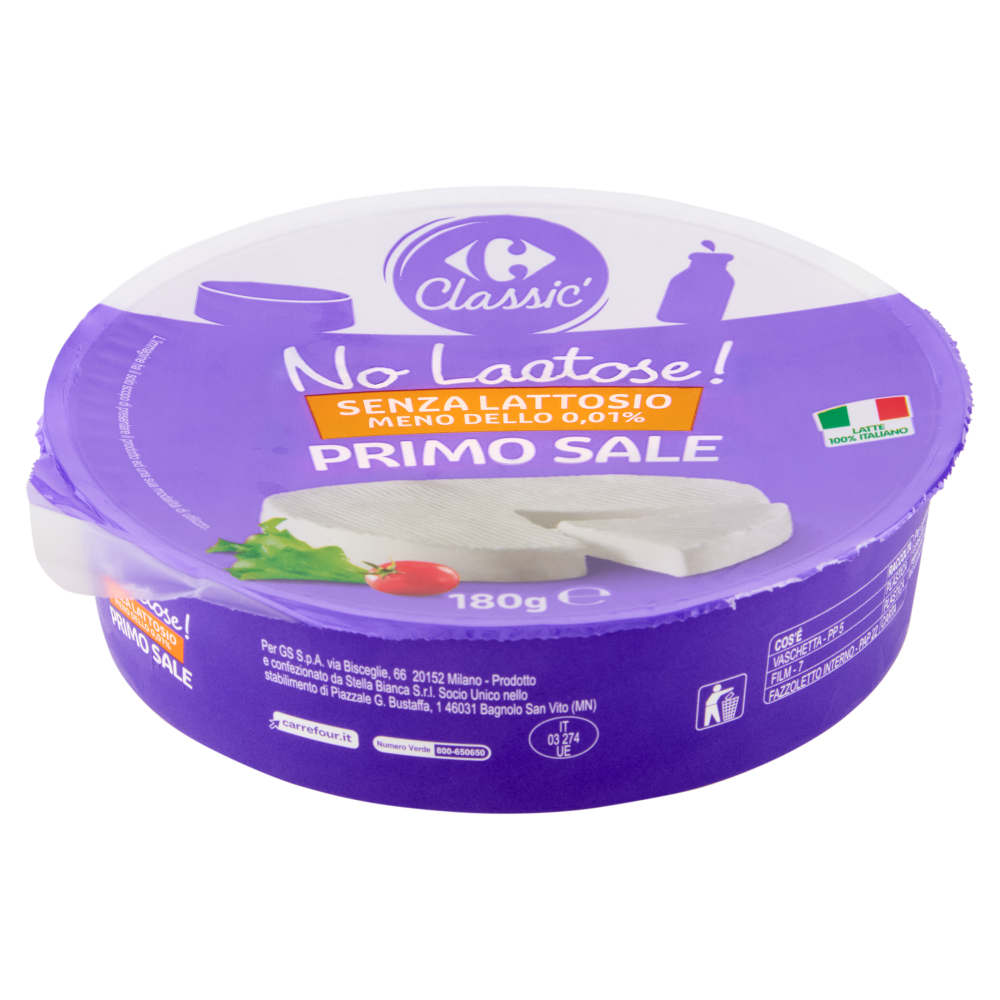 Carrefour Classic Senza Lattosio Primo Sale 180 g