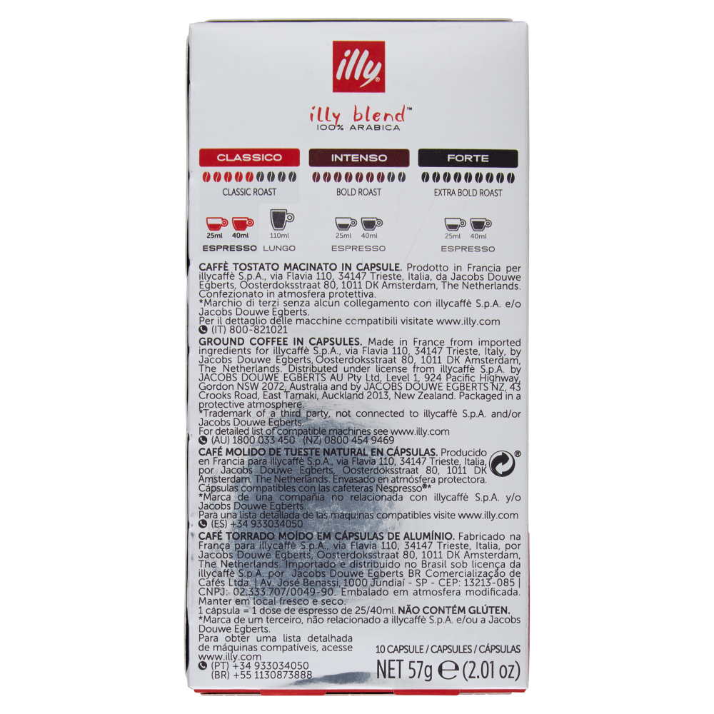 illy Classico Espresso 10 Capsule Compatibili con le Macchine Nespresso* 57 g
