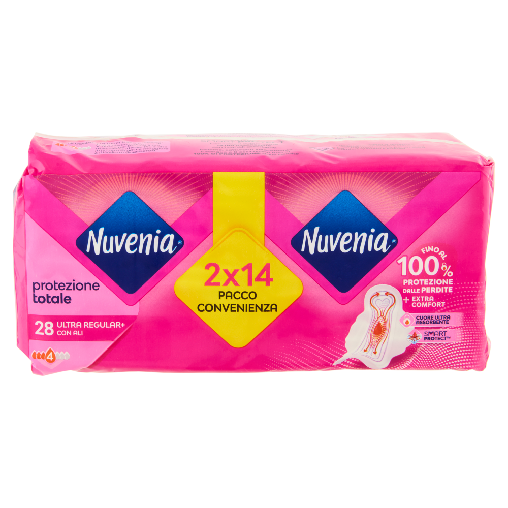 Nuvenia protezione totale Ultra Regular+ con Ali 28 pz
