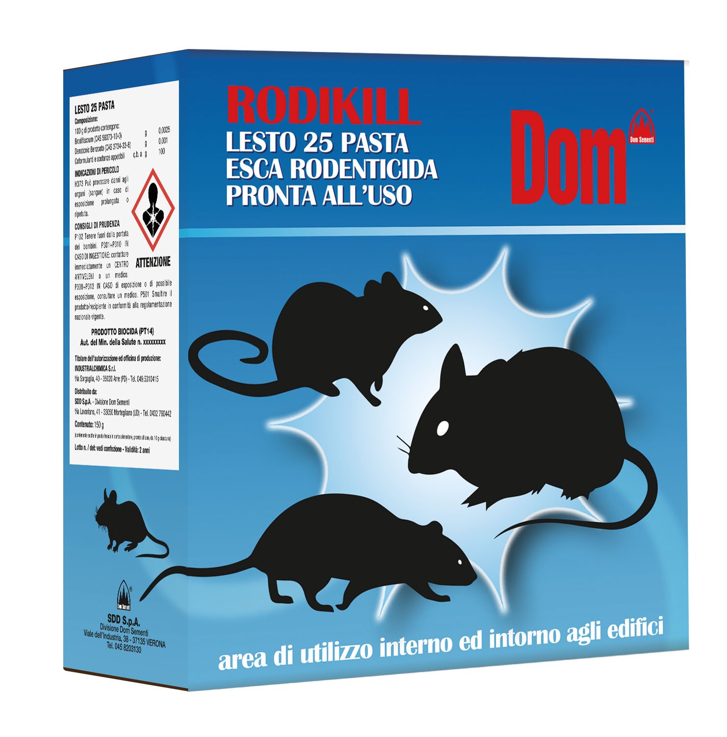 Carrefour Rodikill esca rodenticida pronto all'uso 150gr