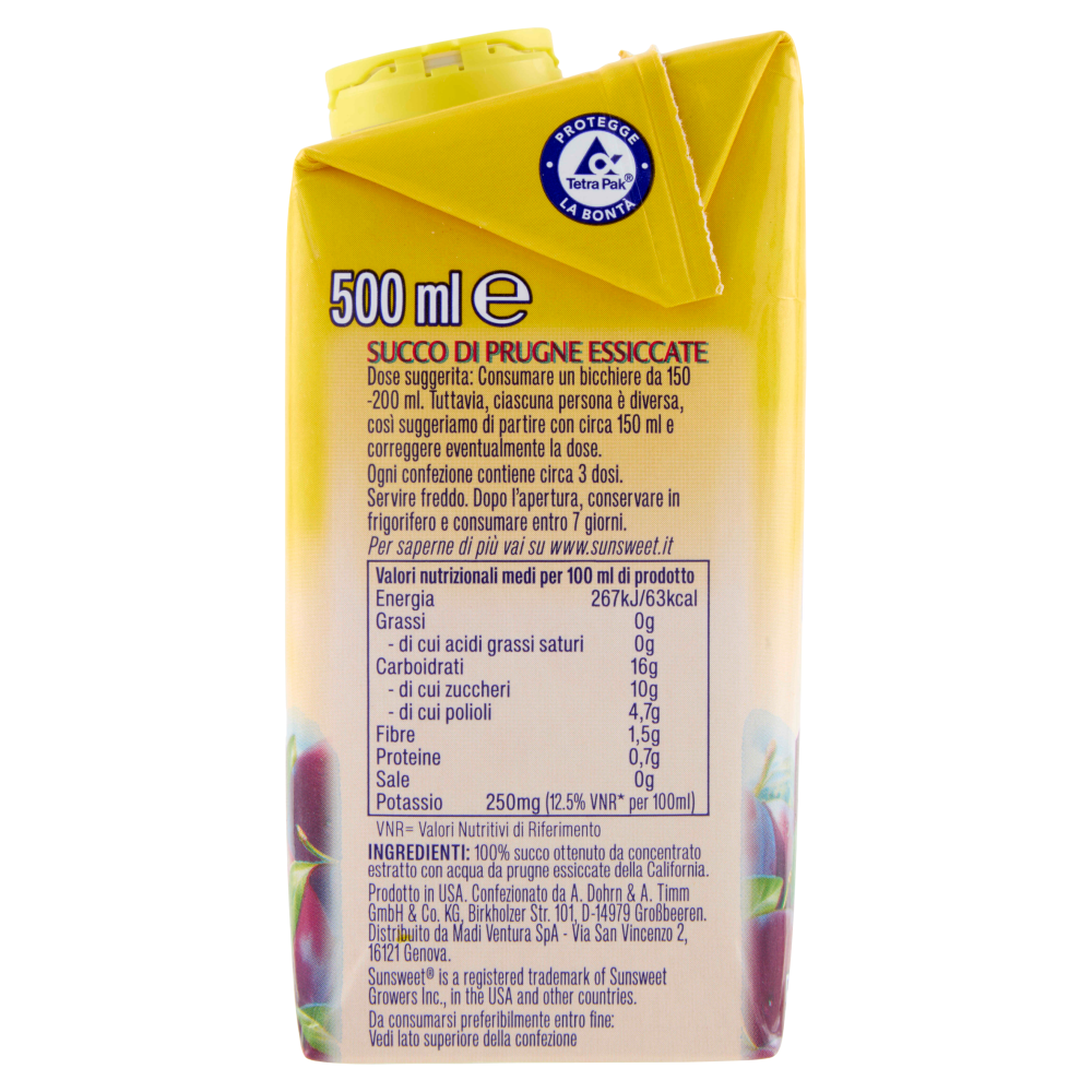 Sunsweet Succo di Prugne della California 500 ml