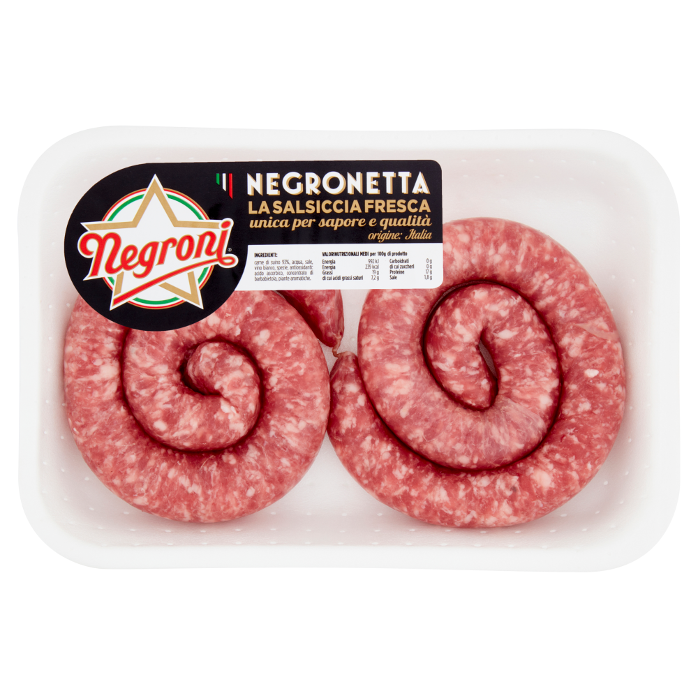 Negroni Negronetta la Salsiccia Fresca Luganega 0,300 kg