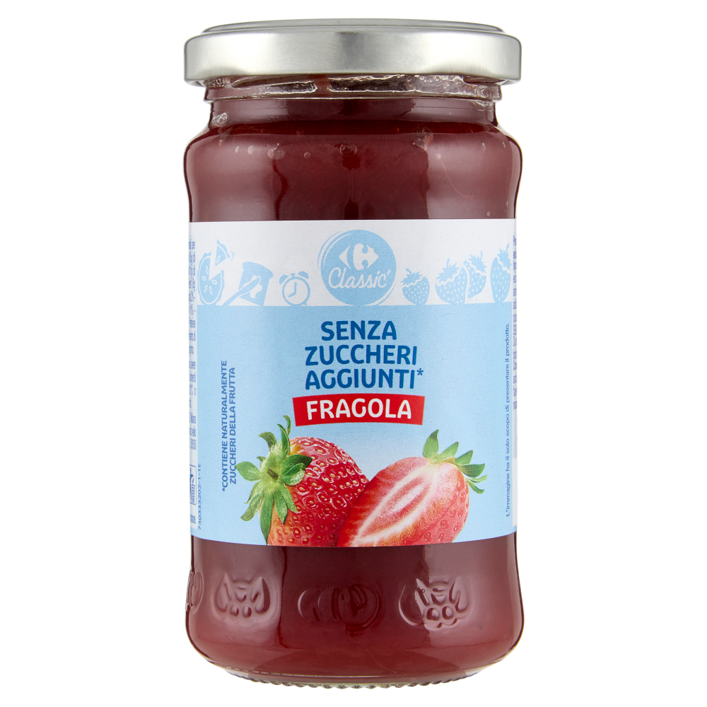 Carrefour Classic Senza Zuccheri Aggiunti* Fragola 220 g