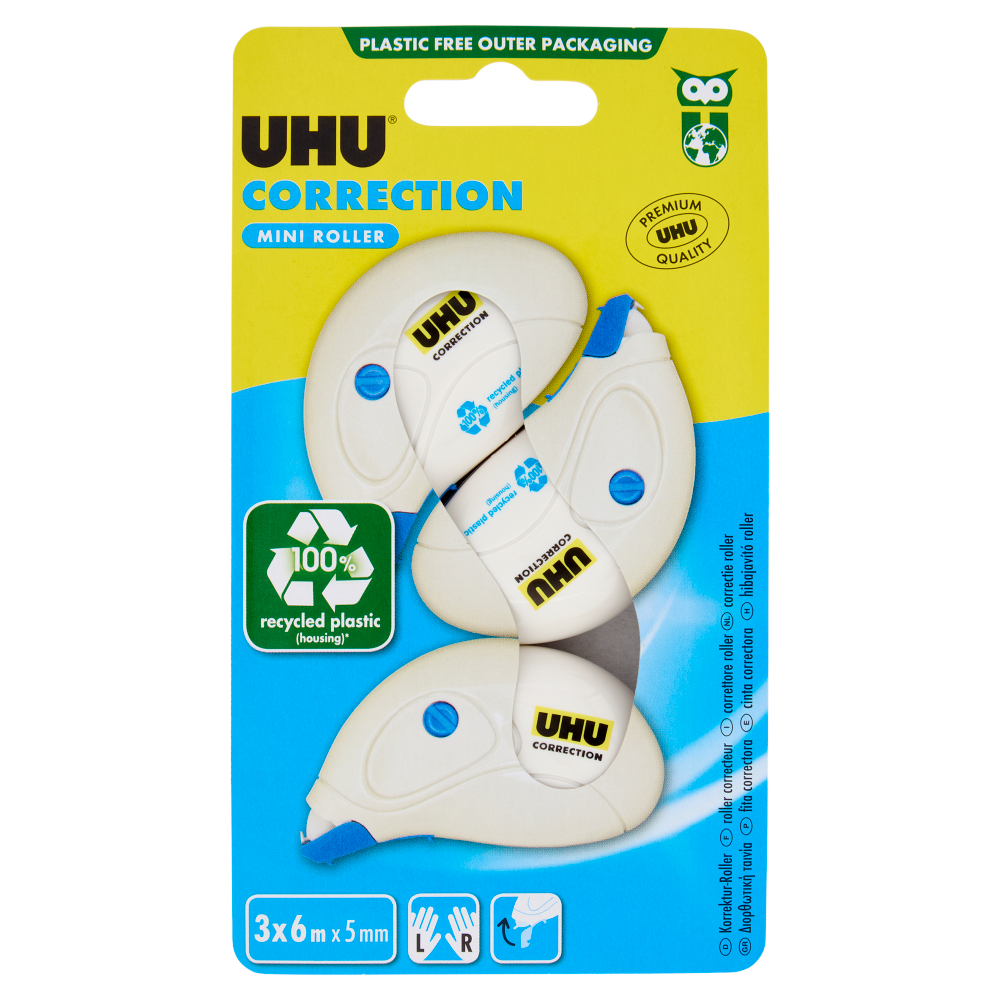 UHU Correction Mini Roller 6m x 5mm 3 pz