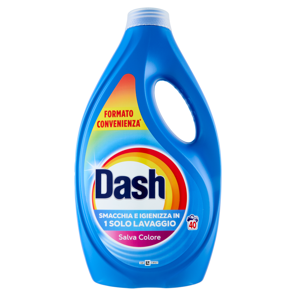 Dash Detersivo Liquido Lavatrice, Salva Colore, 40 Lavaggi 1800 ml