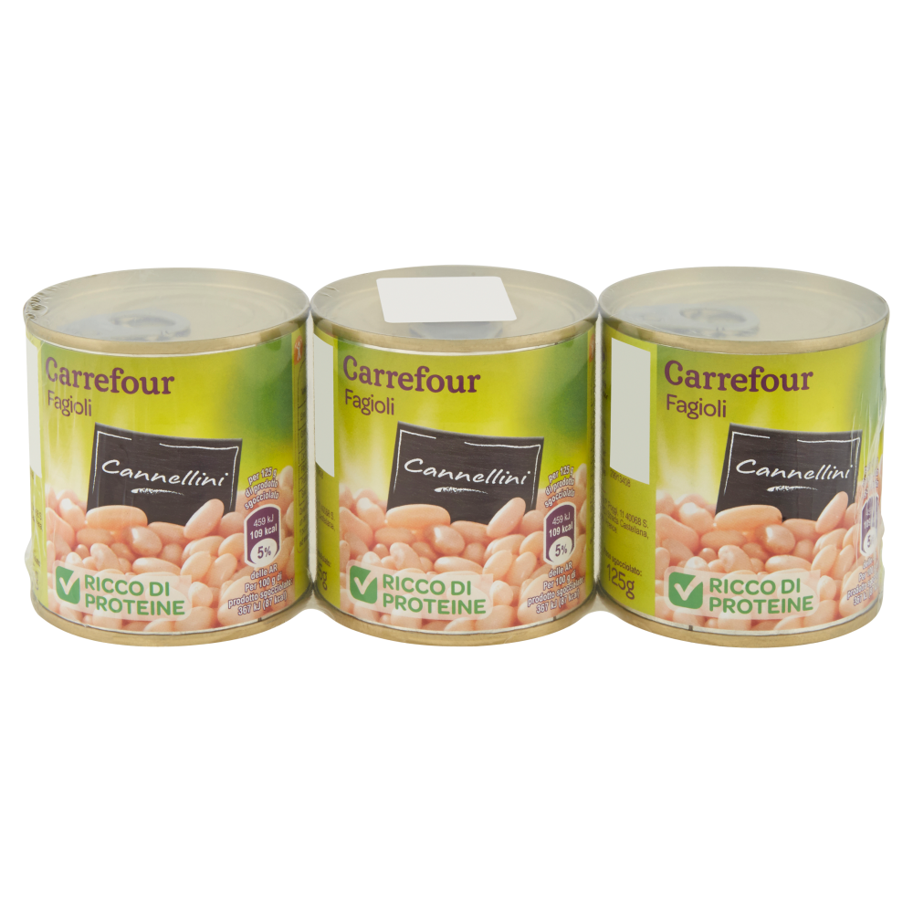Carrefour Fagioli Cannellini 3 x 125 g