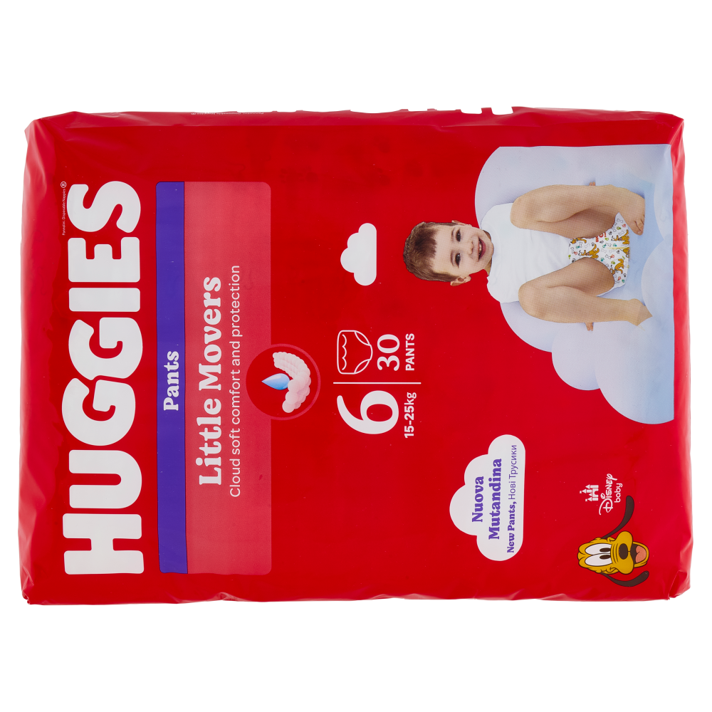 Huggies Little Movers Pants 6 15-25 Kg 30 pz
