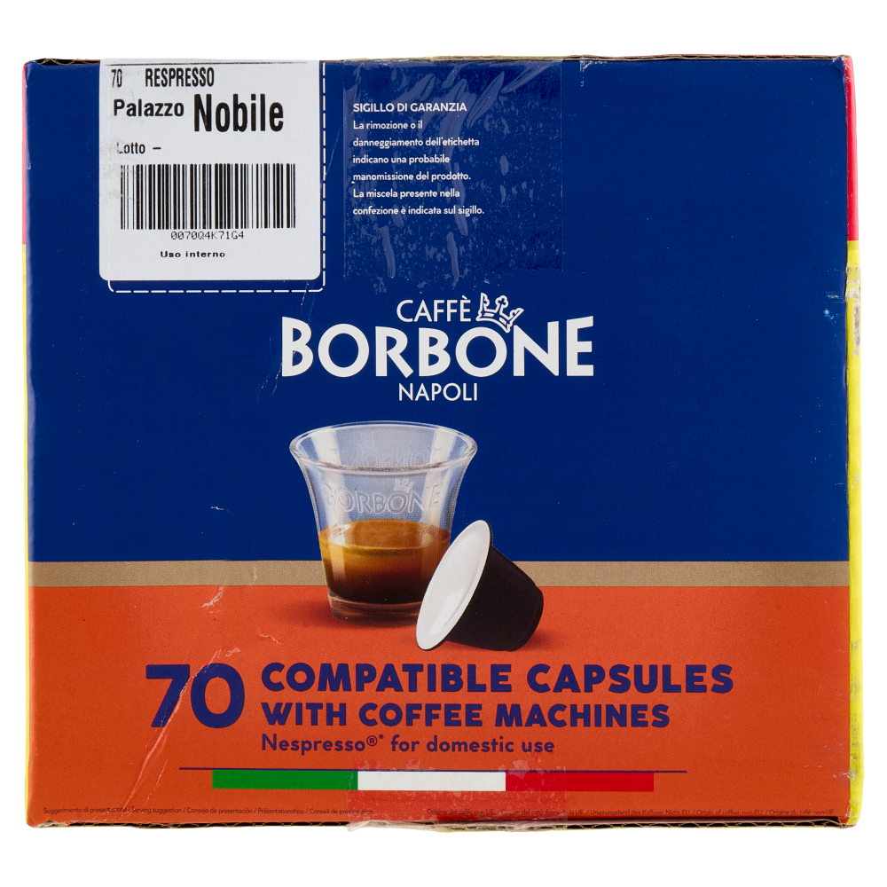 Caffè Borbone Miscela Nobile Capsule Compatibili Nespresso* ad uso domestico 70 x 5 g