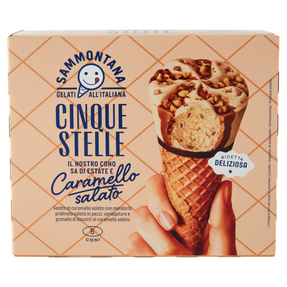 Sammontana Cinque Stelle Caramello salato 6 x 60 g