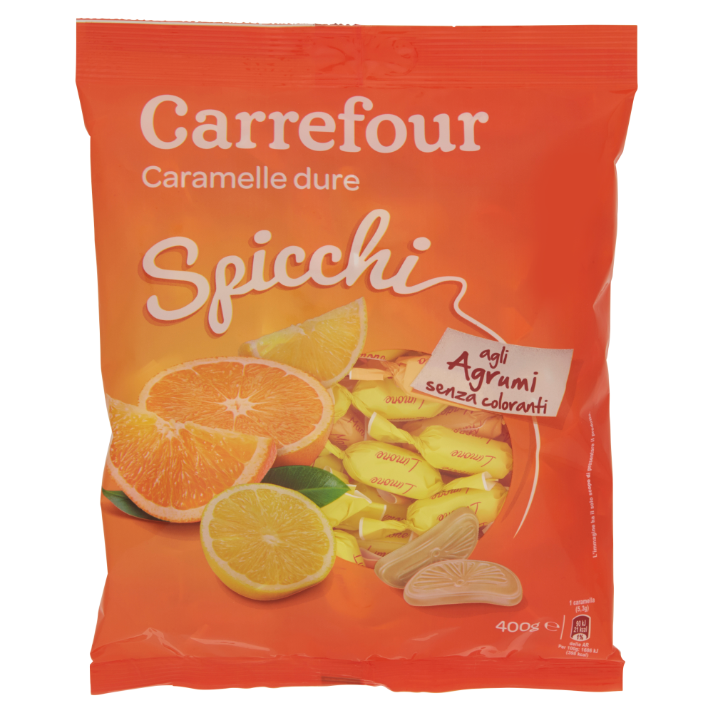Carrefour Spicchi agli Agrumi Caramelle dure 400 g