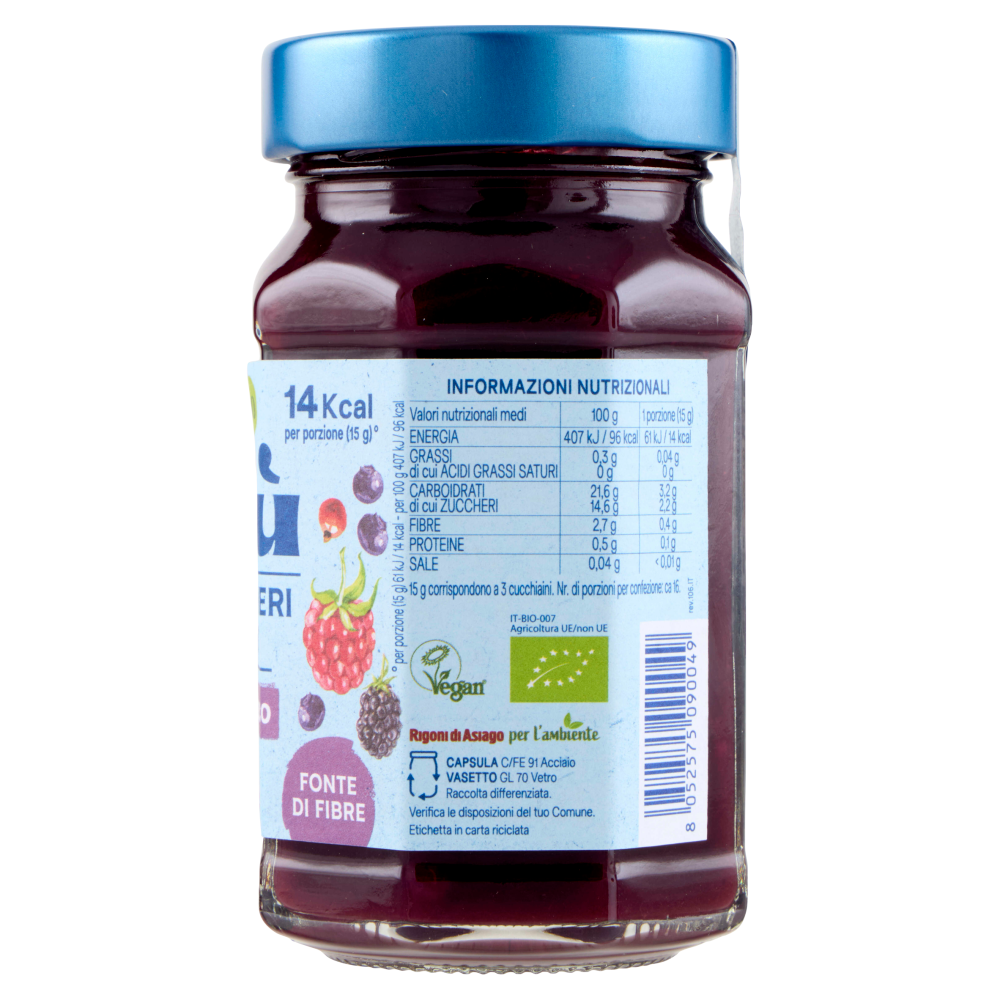 Rigoni di Asiago Nat&ugrave; Senza Zuccheri Aggiunti&deg; Frutti di bosco bio 240 g