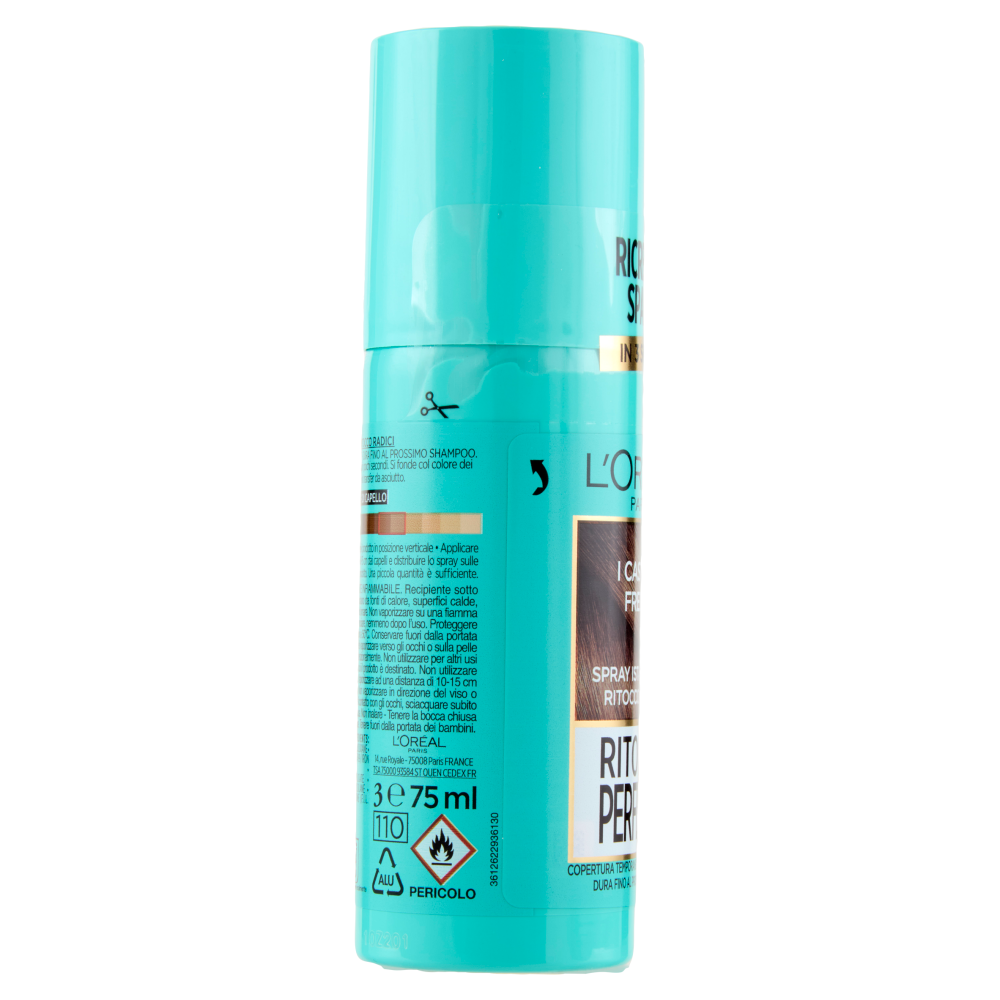 L'Oréal Paris Ritocco Perfetto Spray Istantaneo Ritocco Radici, i Castani Freddi, 75 ml