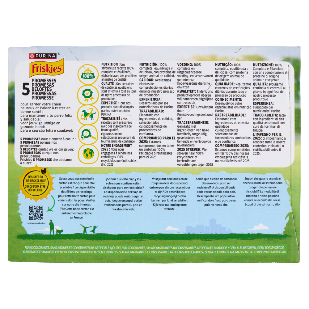 PURINA FRISKIES In Gelatina Con Manzo e Carote, Pollo e Piselli, Agnello e Fagiolini 12 x 85 g