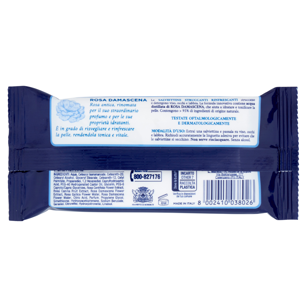 Acqua alle Rose Salviettine Struccanti Rinfrescanti 7 pz