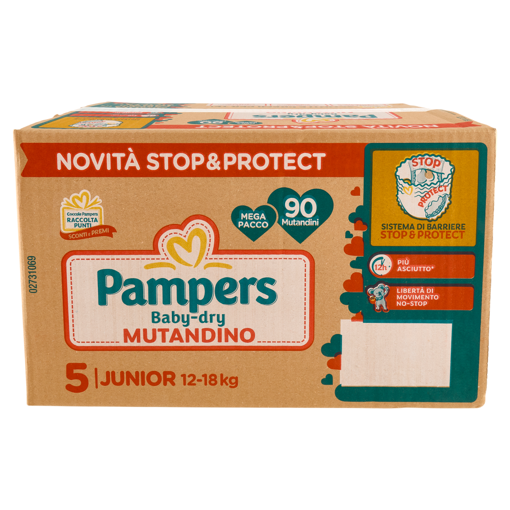 Pampers Baby-dry Mutandino Junior 90 pz