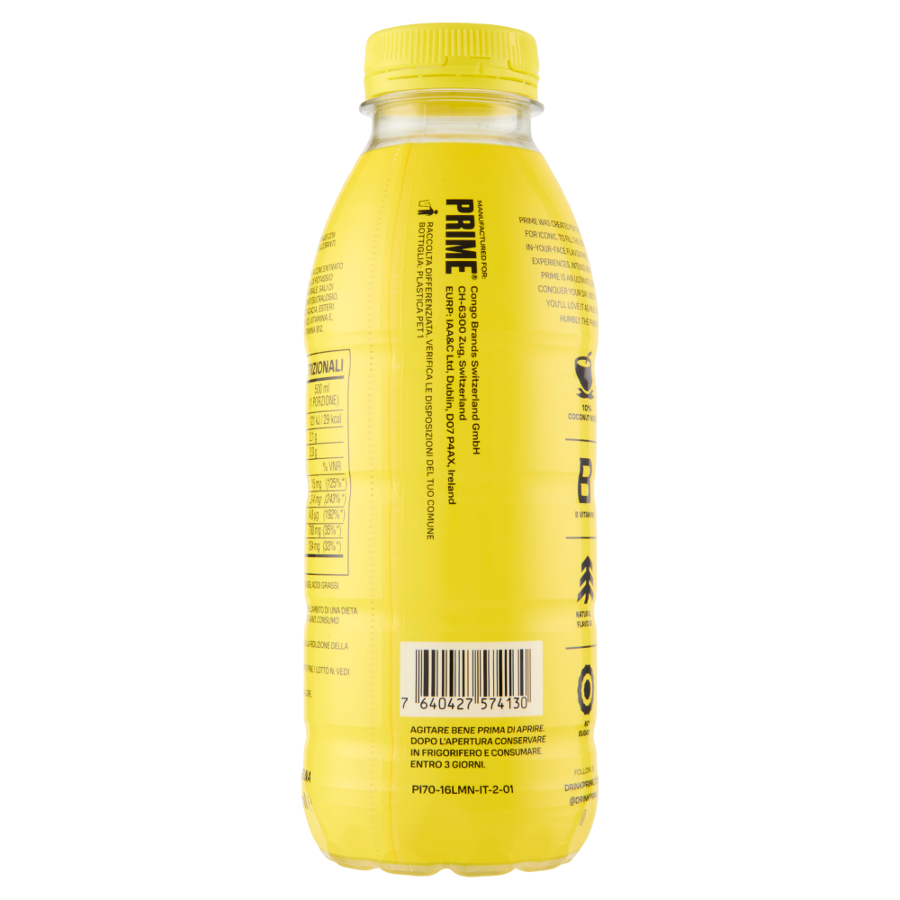 Prime Hydration Lemonade Flavour 500 ml