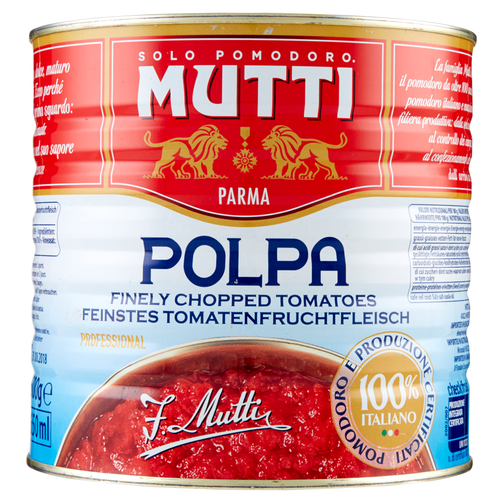 Mutti Polpa Pomodori in Finissimi Pezzi 2500 g