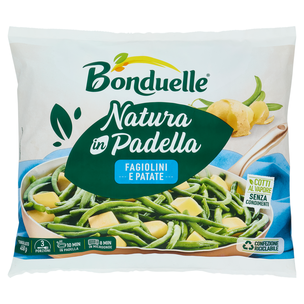 Bonduelle Natura in Padella Fagioli e Patate Surgelato 450 g