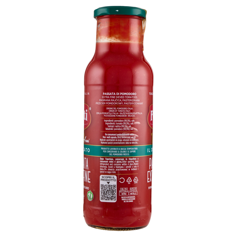 Petti "Il delicato" - passata di pomodoro extrafine - Pomodoro toscano - 700g